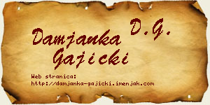 Damjanka Gajicki vizit kartica